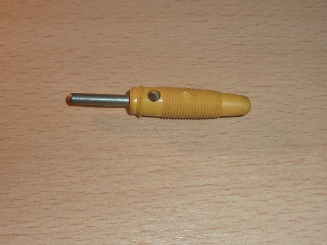 HIRSCHMANN 4 mm-Stecker, Schraubanschluss, 1,5 mm², CAT O, gelb, Typ: VQ 20 GE