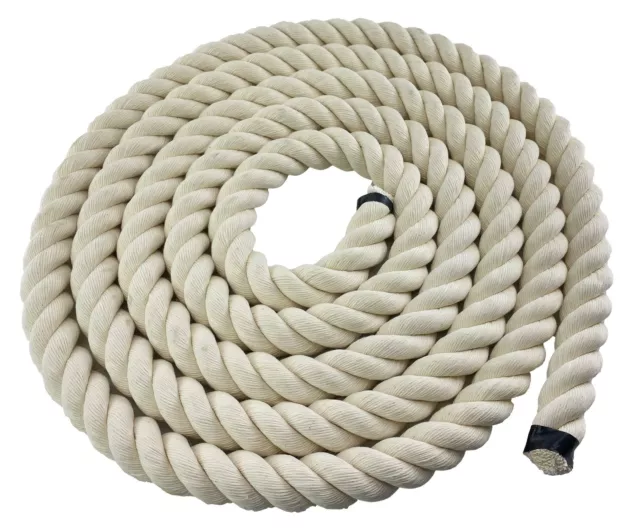 28mm White Synthetic Cotton Rope x 5 Metres, Garden Decoration Soft Handrail