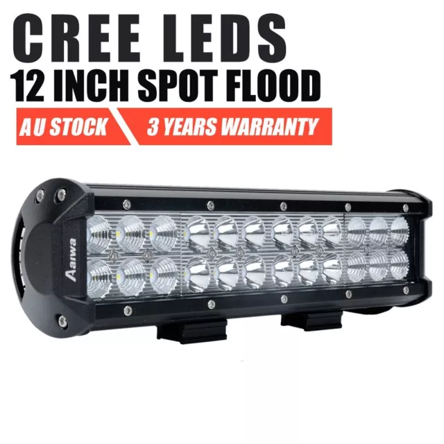 12 inch  LED Work Light Bar Flood Spot Offroad Driving Lamp 4x4 SUV 12V 24V