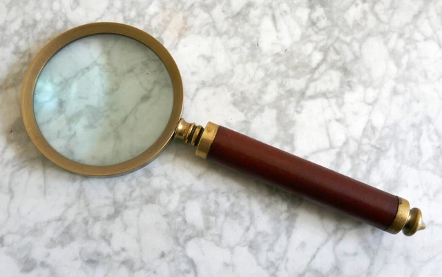 Loupe De Bureau Pliante Vintage En Laiton - Reproduction Antique Henry Hughes