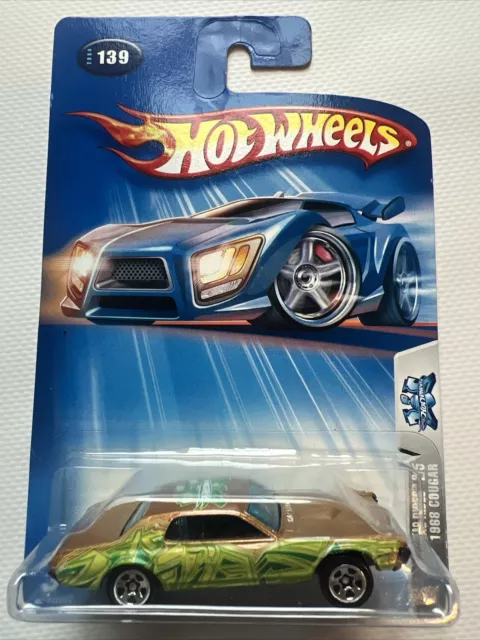 HOT WHEELS 2004 1968 Cougar, Gold, Tag Rides, #139 3-Spoke B2