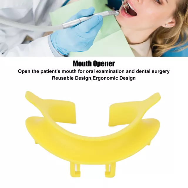 (Yellow)Dental Cheek Retractor Ergonomic Reusable And Safe Mouth Opener For