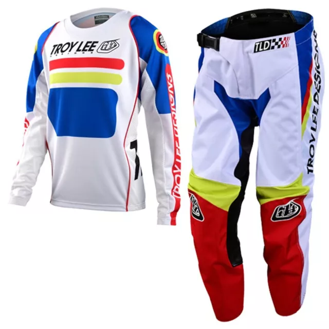 Troy Lee Designs TLD DROP IN GP Youth Kids Motocross Race Kit Gear White Youth