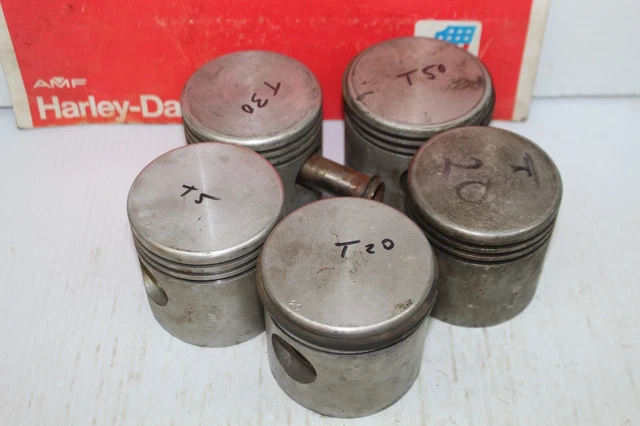 OLD Harley U UL Big Twin Flathead Piston Lot Unused Original NOS OLD Harley U UL Big Twin Flathead Piston Lot Unused Original NOS
