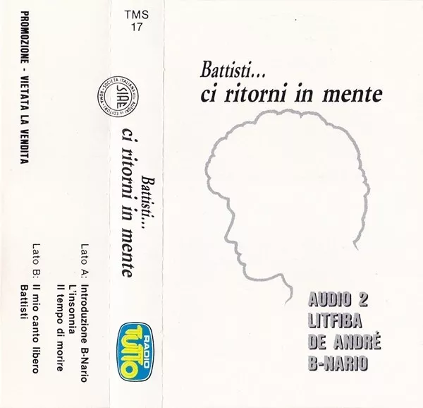 Various - Battisti... Ci Ritorni In Mente (Cassetta Promo) Litfiba, B-Nario