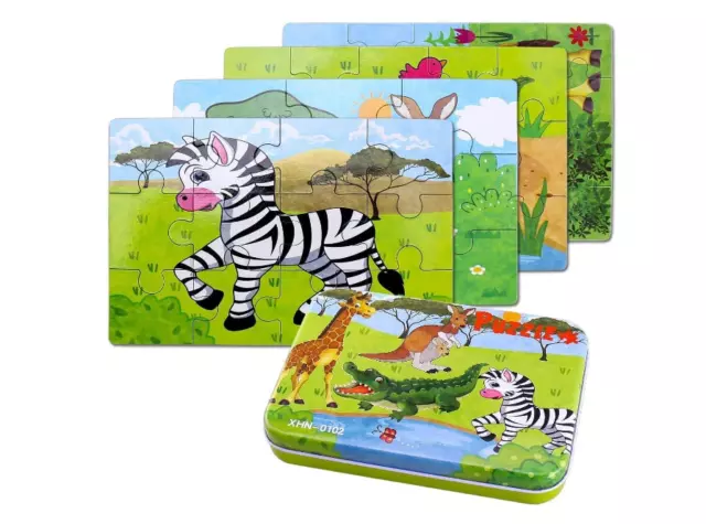 4 livelli 9/12/15/20 pezzi puzzle in legno puzzle educativo giocattolo per bambini