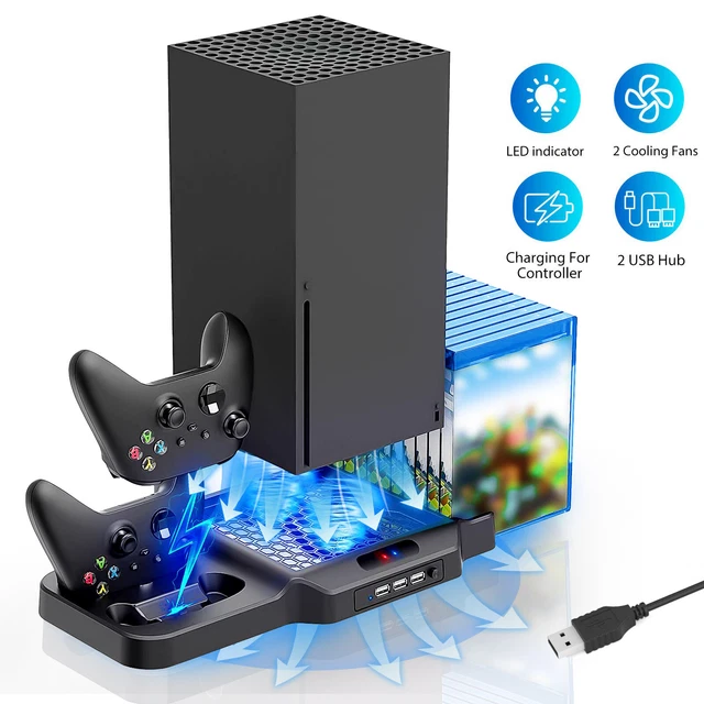 VERTICAL COOLING STAND for Xbox Series X Cooling Fan 10 Game Storage