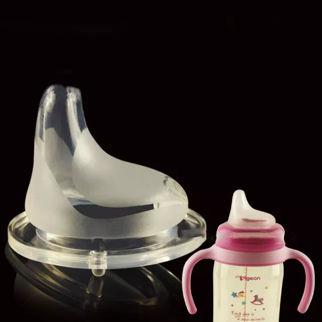 Baby Soft Safety Liquid Silicone Pacifier duckbill For Wide Mouth Milk Bottl  DR
