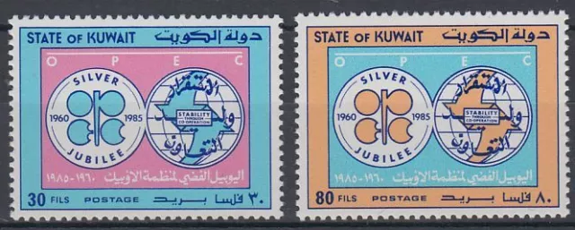 Kuwait 1985 ** Mi.1089/90 OPEC Erdöl Petroleum