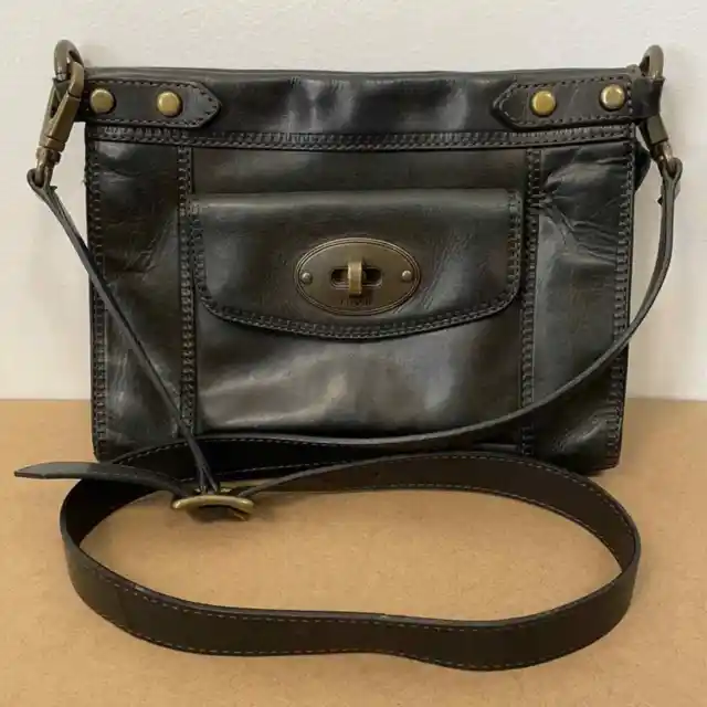 Fossil Vintage Revival Black Crossbody Handbag