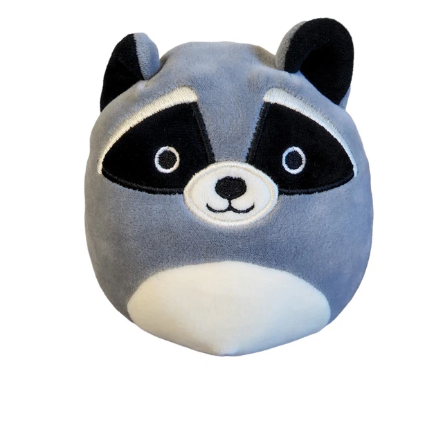 SQUISHMALLOWS RANDY THE Raccoon Plush Stuffed Animal 5" Gray Kellytoy £