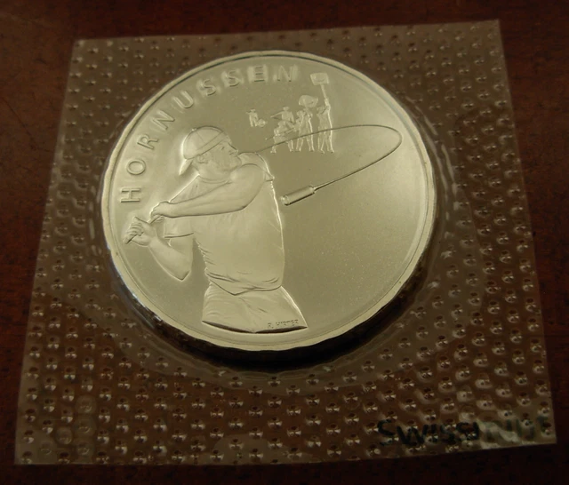 Switzerland 2015 Silver 20 Francs Hornussen Original Mint Sealed BU