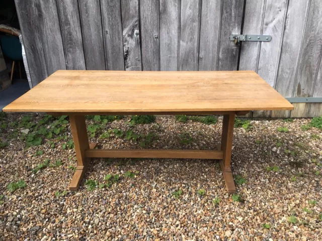 mid century oak refectory table
