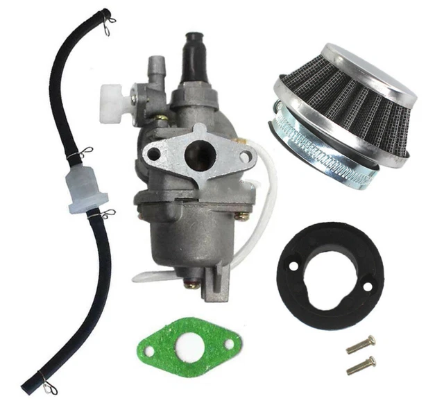 Pocket Bike Carburateur Filtre à Air ​pour 47cc 49cc ATV Dirt Mini Moto Argent