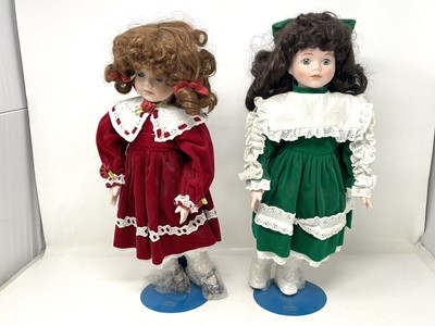 MYD Marian YU Designs Twin Sisters Porcelain Dolls W/COA 1676 Of 2508 