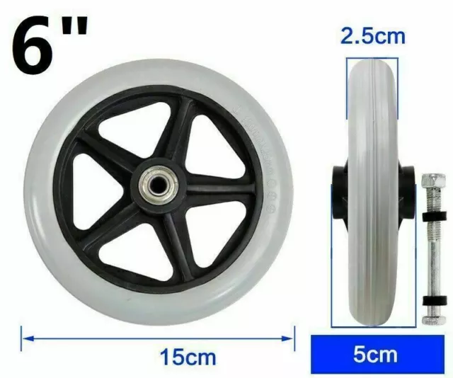 Rollstuhlreifen pannensicher 6/7/8 Zoll Größen Rollstuhl Reifen Vollgummi E1 3