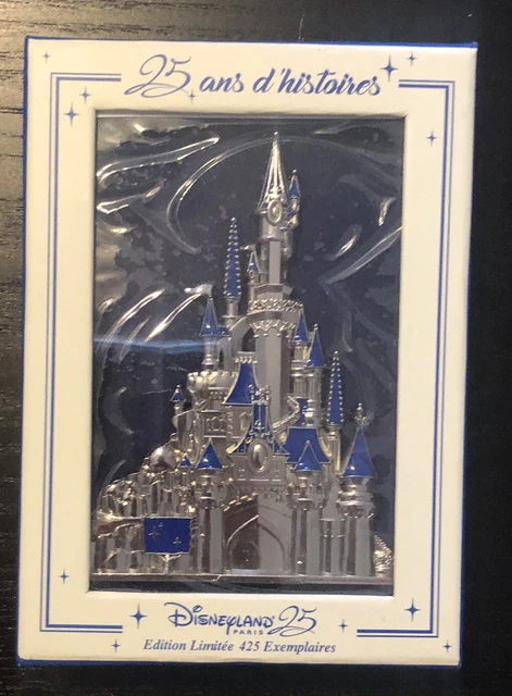 Disneyland Paris 25th Anniversary Pin Cinderella Castle Limited Edition LE 425