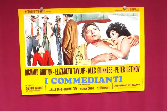 I commedianti The Comedians Fotobusta Poster Peter Ustinov Elizabeth Taylor 1967