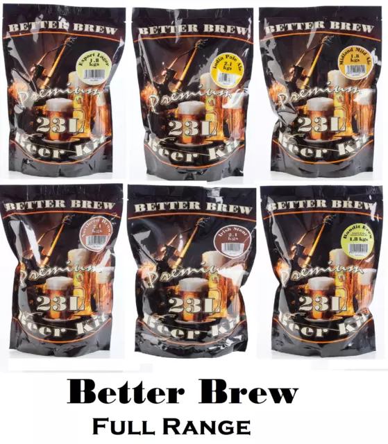 Better Brew Beer Lager Making Kits Make Home Brew Refill Ingredients Kit Brewing