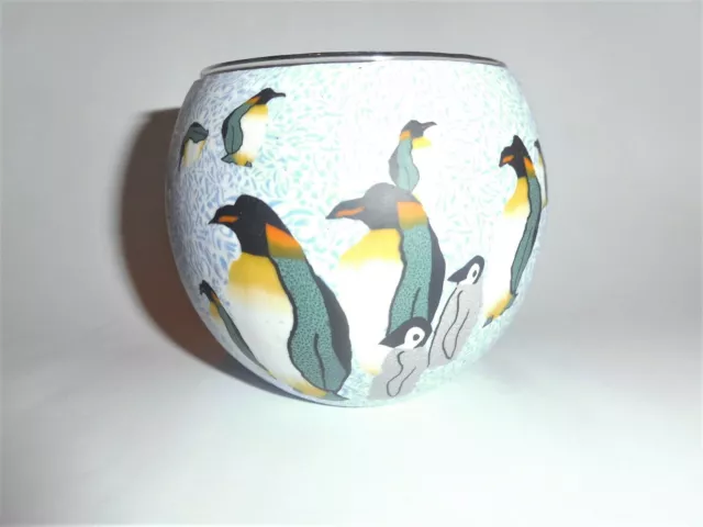 Leuchtglas Pinguin, Windlicht, Teelichthalter, Dekoration, Glas, Kerzenfarm