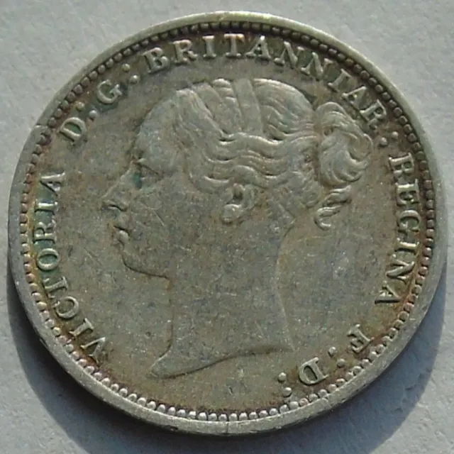 1885, Queen Victoria Young Head Silver Threepence, Very Good Detail, S3914