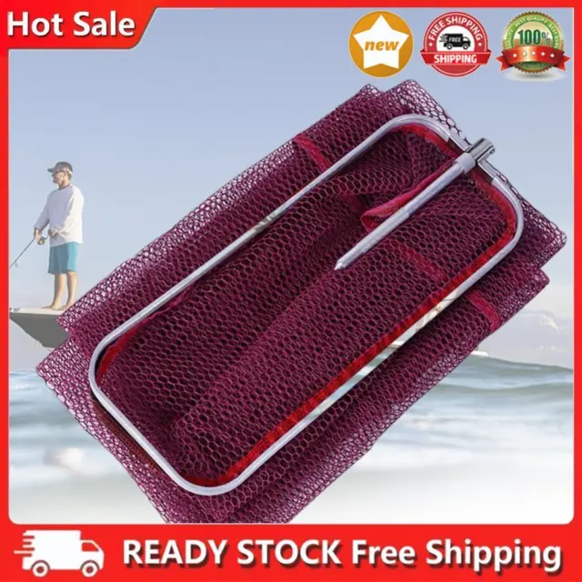 Fishing Landing Dip Net with Plastic Handle Portable Durable Outdoor Accessories