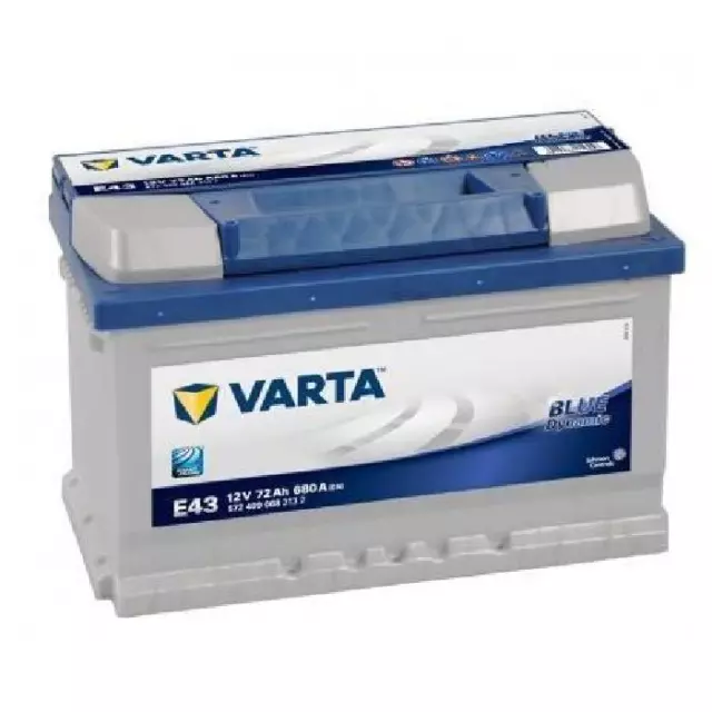 Batterie Blue Varta E43 12V 72ah 680A 5724090683132 278x175x175mm