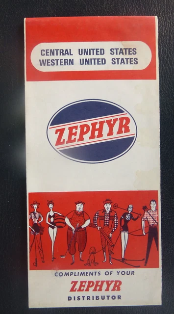 1973 Central & Western United States  road  map Zephyr   oil  gas