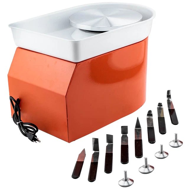 Máquina de cerámica artesanal de rueda de cerámica eléctrica roja 280W 9,8" hágalo usted mismo 110 V