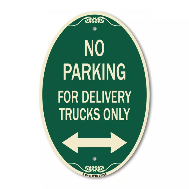 No Parking Sign No Parking for Delivery Trucks Only (With Bidirectional Arrow) 1