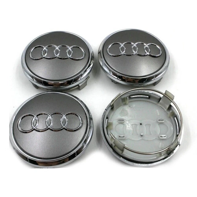 Set Di 4 Coprimozzi Per VW – Diametro 65mm, In ABS E Alluminio, Per Cerchi Originali