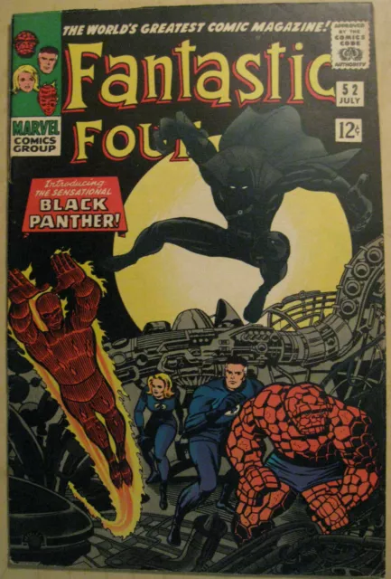 FANTASTIC FOUR# 52 Jul 1966 (8.5 VF+)1st Black Panther 1st Wakanda Kirby Art KEY