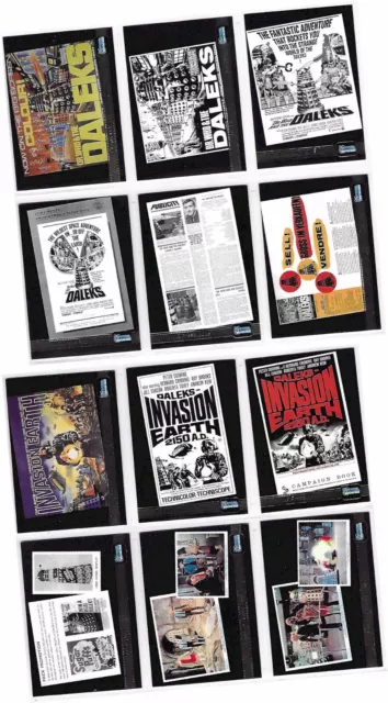 Doctor Who Big Screen - 12 Card "Movie Posters & Mysteries" Foil Chase Set F1-12