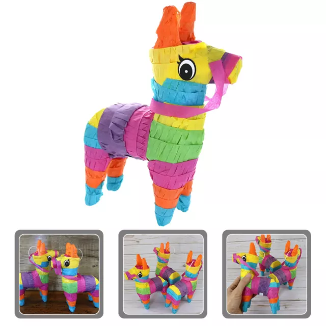 Mini Donkey Pinata Rainbow Fiesta Party Supplies