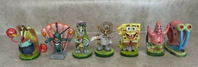 Spongebob  Penn-Plax Cake Topper / Aquarium Decor Figures Lot Of 8