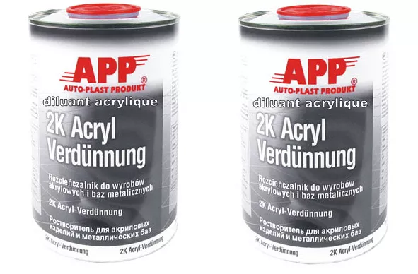 2 X 1L diluant acrylique standard carrosserie peinture auto APP