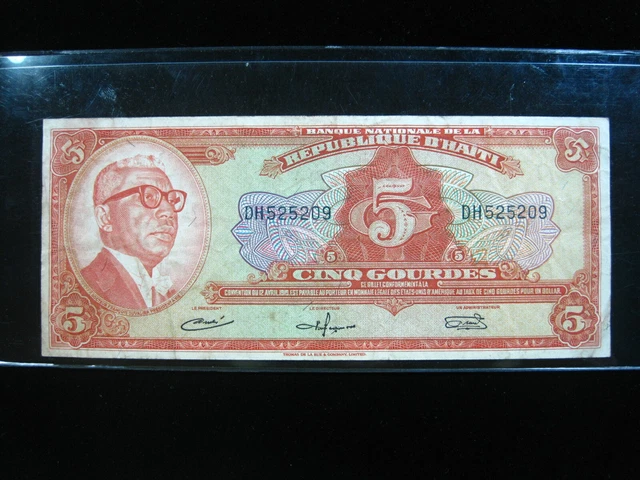 Haiti 5 Gourdes L1919 1968 P198 Banque De La République D'haïti Nice 6673# Money
