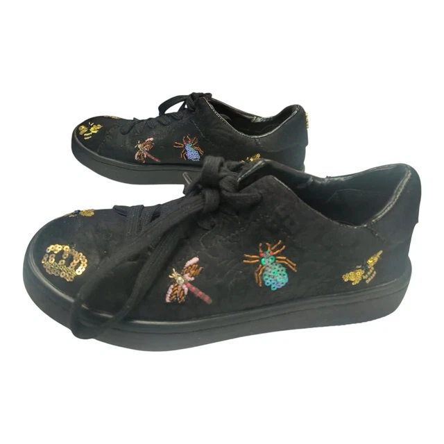 DESIGNER EMBELLISHED JUICY Couture black label trainers size