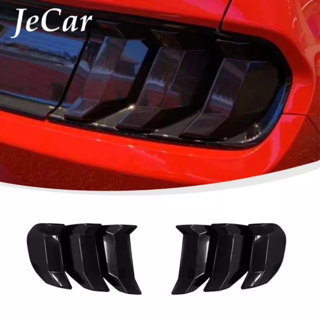 Smoked Black Tail Light Lamp Decoration Cover Trim Bezels for Ford Mustang 2018+