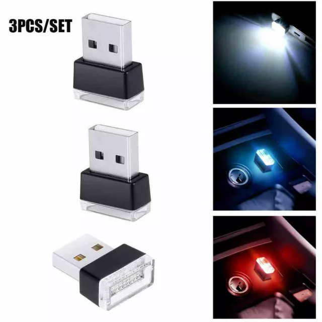 3 PCS Auto Mini LED USB Licht Light Nachtlicht PC Laptop Car Stick Lampe Leuchte