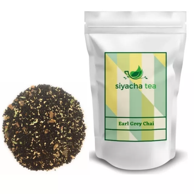 Th� noir Earl Grey Chai Assam avec m�lange d'herbes saines aux �pices...