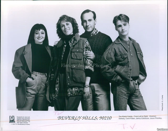 1990 Beverly Hills 90210 Shannen Doherty Jason Priestley Actor 8X10 Press Photo