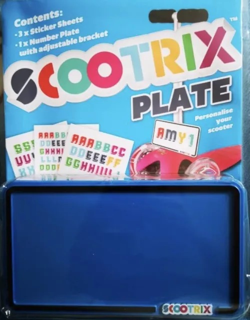 Scootrix Blue Number Plate