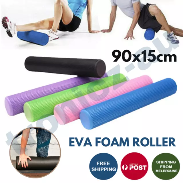 Pilates Foam Roller Long Physio Yoga Fitness GYM Exercise Training Massage 90CM