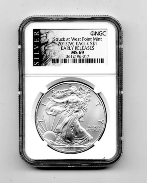 2012-W Ngc Ms69 Early Releases Silver Eagle Coin!!!