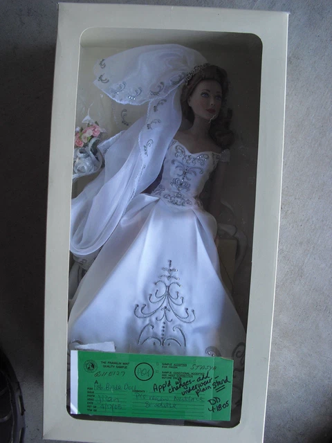 Poupée Franklin Mariée En Porcelaine Biscuit - Reproduction - 52 Cm