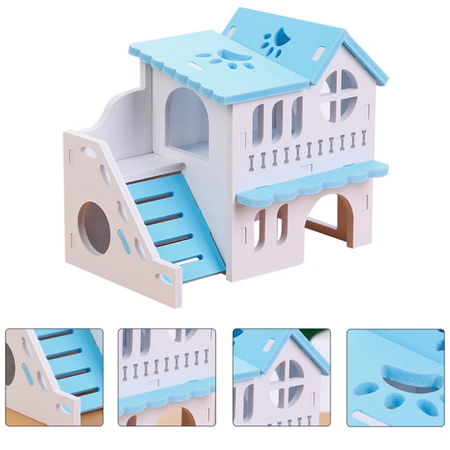 Gerbil Play Cage Double Storey Hamster Villa Rabbit Chew Toys Toys Hamsters Pet 5