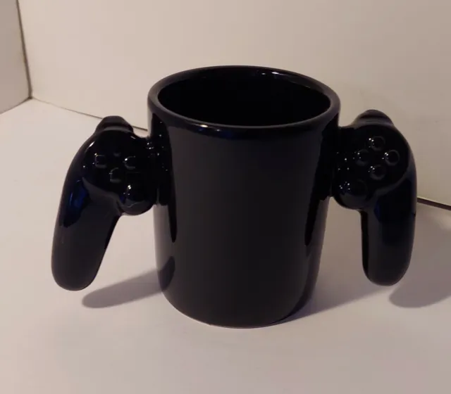 Big Mouth Inc "Game Over" Mug ~ Black Ceramic Game Controller handles ~ fun