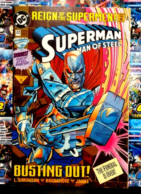Superman, The Man Of Steel 22, June 1993, 13 Reign Of The Supermen!