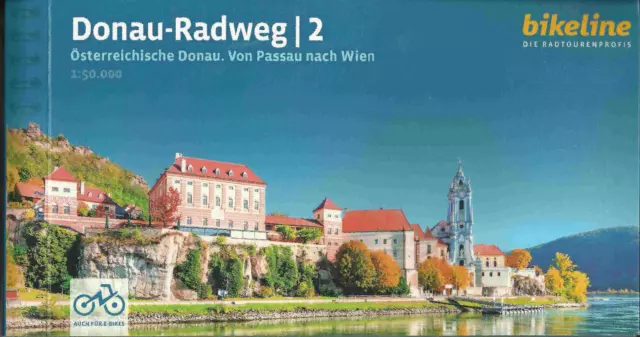 Radführer Donau-Radweg von Passau nach Wien 2023 Bikeline 325 km 1: 50.000 NEU